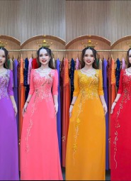  ÁO DÀI DẠ HỘI ĐỎ ĐÔ - DH1067