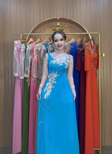  ÁO DÀI DẠ HỘI XANH NGỌC - DH1069